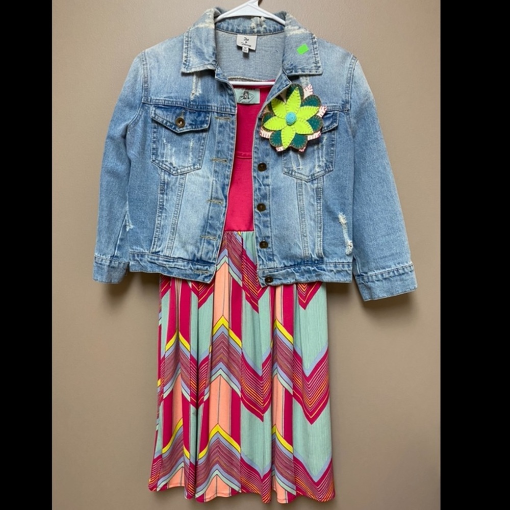 Judith march dress and jean jacket